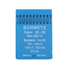 SCHMETZ sewing machine needles CANU 20:05,134R,SY 1955,DPx5,135x5 SIZE 85